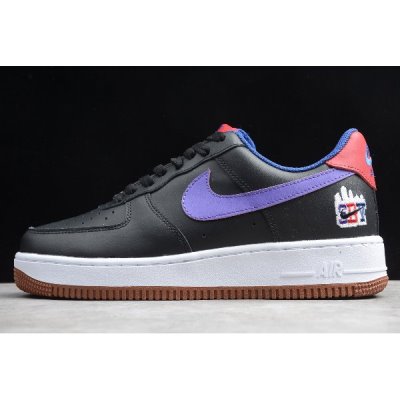 Nike Erkek Air Force 1 Low Siyah / Mor / Kırmızı Kaykay Ayakkabı Türkiye - 117QTG5I